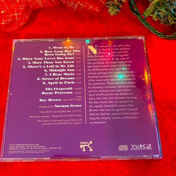 Rare: Ella Fitzgerald & Oscar Peterson CD + Ella Fitzgerald & Louis Armstrong CD - Picture 4 of 9